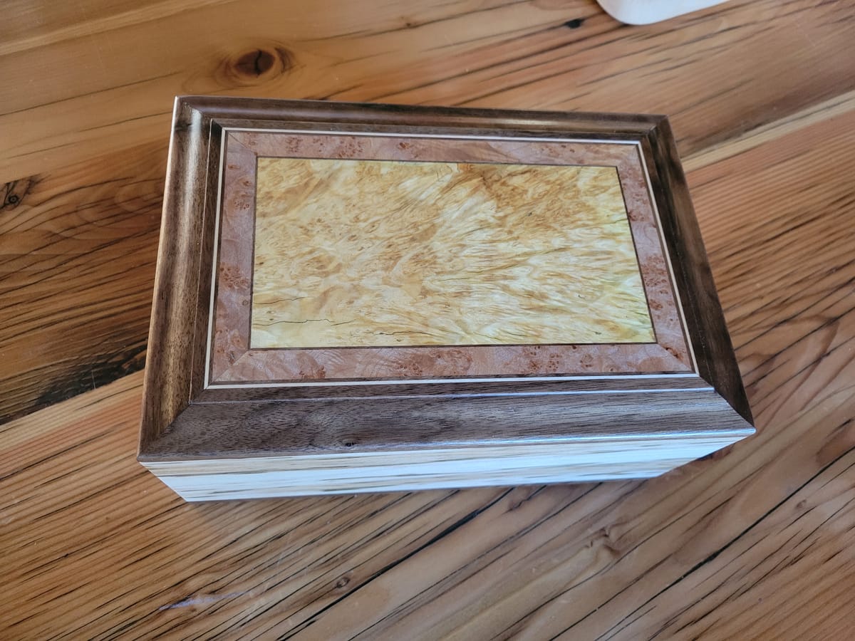 wood box designed to be an urn