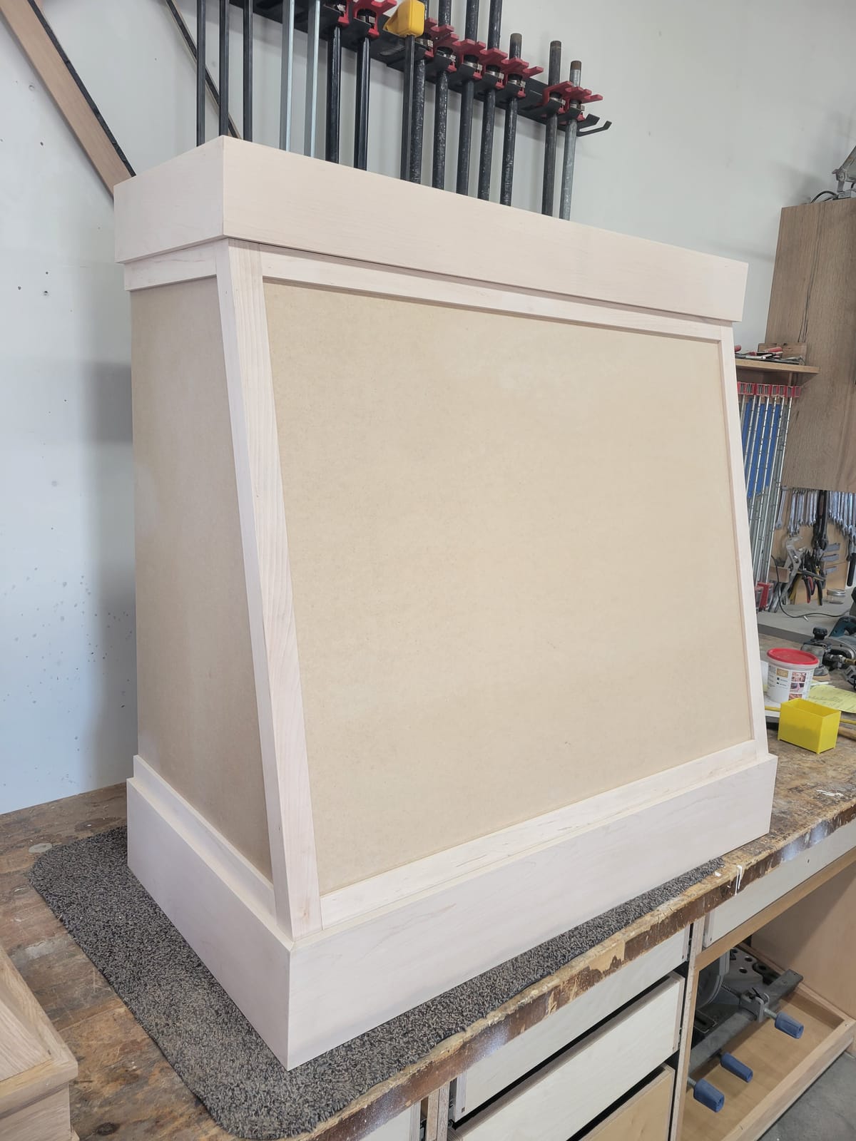 Unfinished range hood